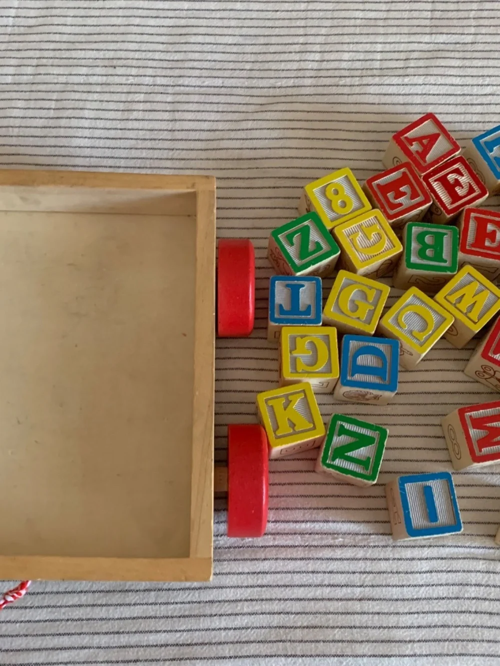 Melissa & Doug Classic ABC 123 Wooden Block Cart